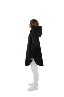 BLÆST BERGEN PONCHO JAKKE SORT
