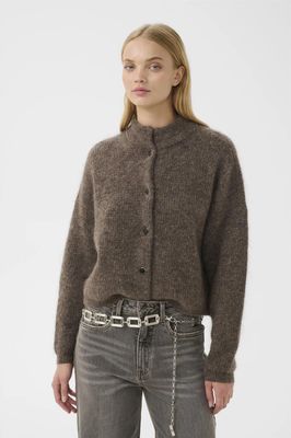 GESUZ DEBBIE CARDIGAN  CHESTNUT MELANGE