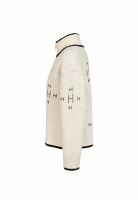 HEST Iben Zip Jacket Light Beige Melange