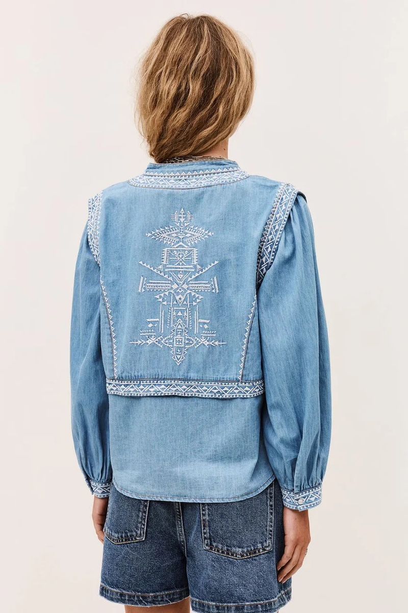 BA&SH Bluse - Laura Light Used Blue