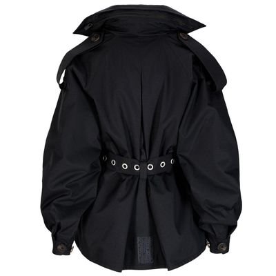 BRGN Duskregn Short Trench Coat New Black