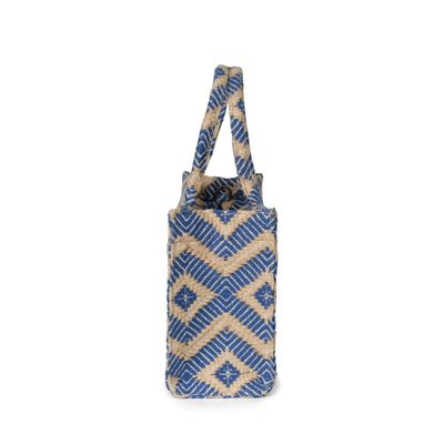 LUNA MOON MID TOTE LA RAMBLA GREEK BLUE 