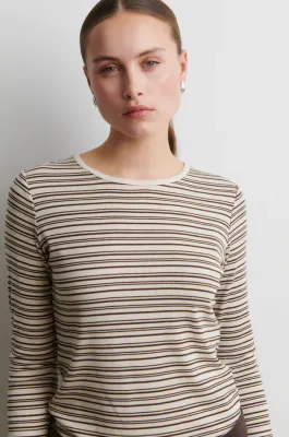 SECOND FEMALE Flyra O-Neck Tee Demitasse 