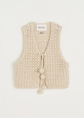 AIAYU Ravi vest – highland wool PURE ECRU