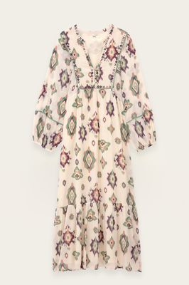 BA&SHOULD OELIA DRESS ECRU