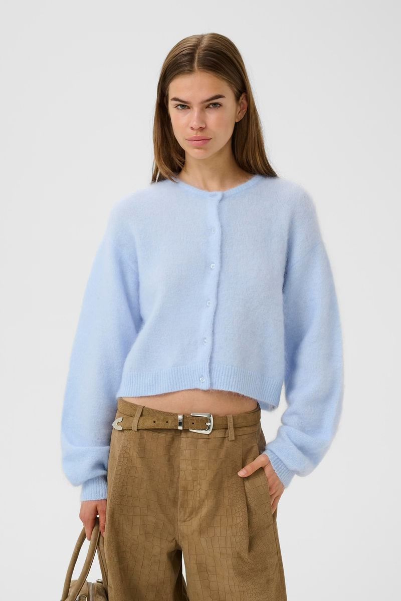 GESTUZ GZ DEBBIE SHORT CARDIGAN Blue Finch Mélange