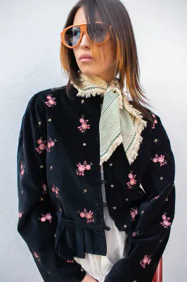 MAISON HOTEL Antoinette Jacket Night Roses 