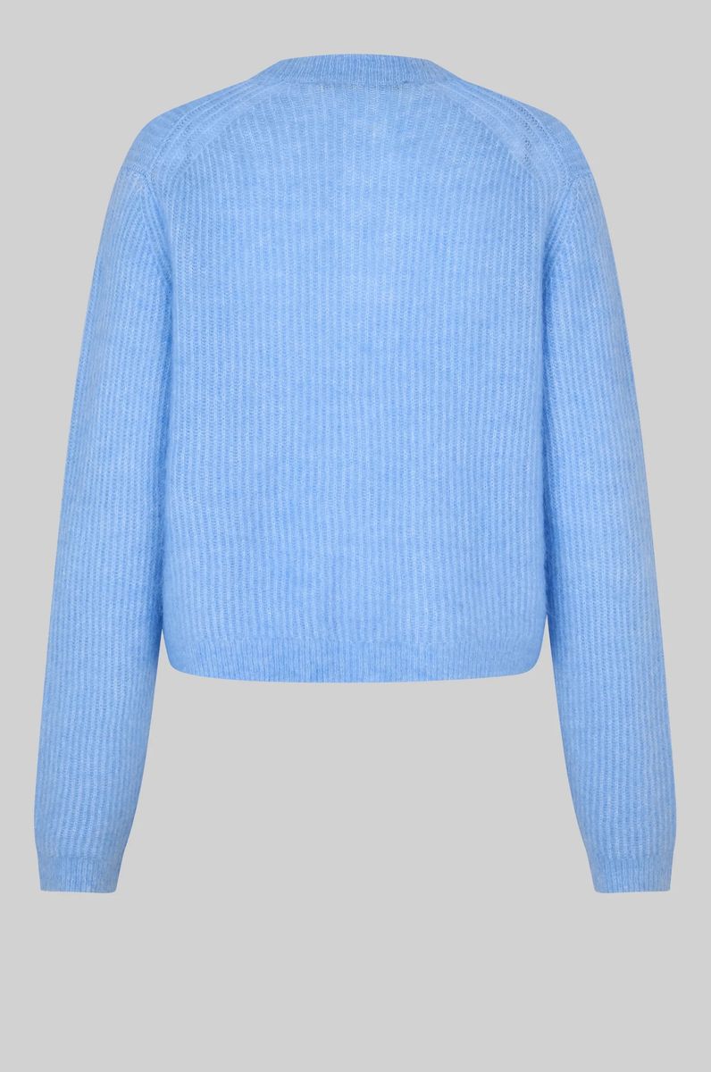 SECOND FEMALE Andrea Knit Rib LS Cardigan FROZEN FJORD