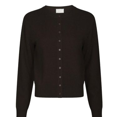 NEO NOIR Bina Wool Knit Cardigan Dark Brown 