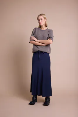 LINE OF OSLO Josefine Satin Skirt Blue 