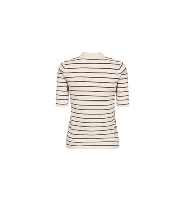 MOS MOSH Caliz Stripe Strikkegenser coffe quarts
