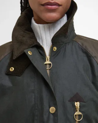 Barbour Evette Wax Jacket Green 