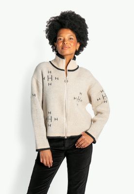 HEST Iben Zip Jacket Light Beige Melange