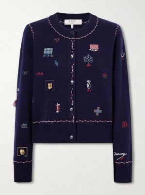 SEA NEW YORK CLAIRA EMB KNIT CARDIGAN 