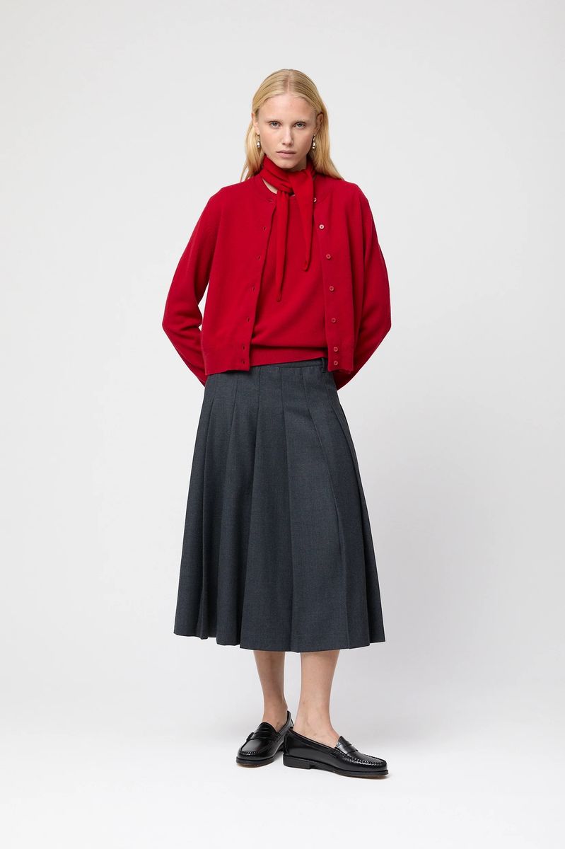 FWSS Classic Wool Cardigan Crimson 