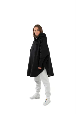 BLÆST BERGEN PONCHO JAKKE SORT
