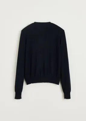 AIAYU Hariza Cardigan Merino Wool Navy 